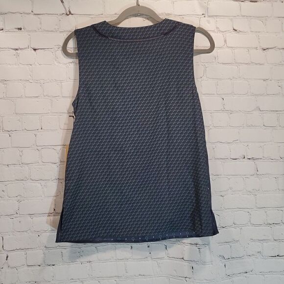 Halogen mixed print polyester sleeveless blouse NWT - Picture 8 of 11